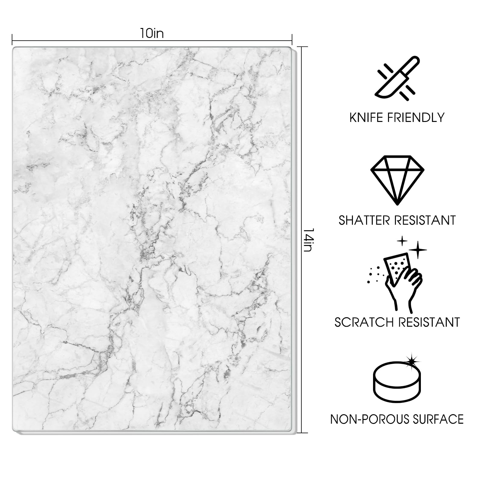 JAMBALAY glass surface is non-porous and odorless for easy cleanup.