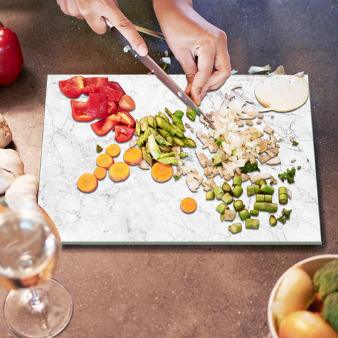 JAMBALAY marble-pattern board protects edges with a smooth surface.