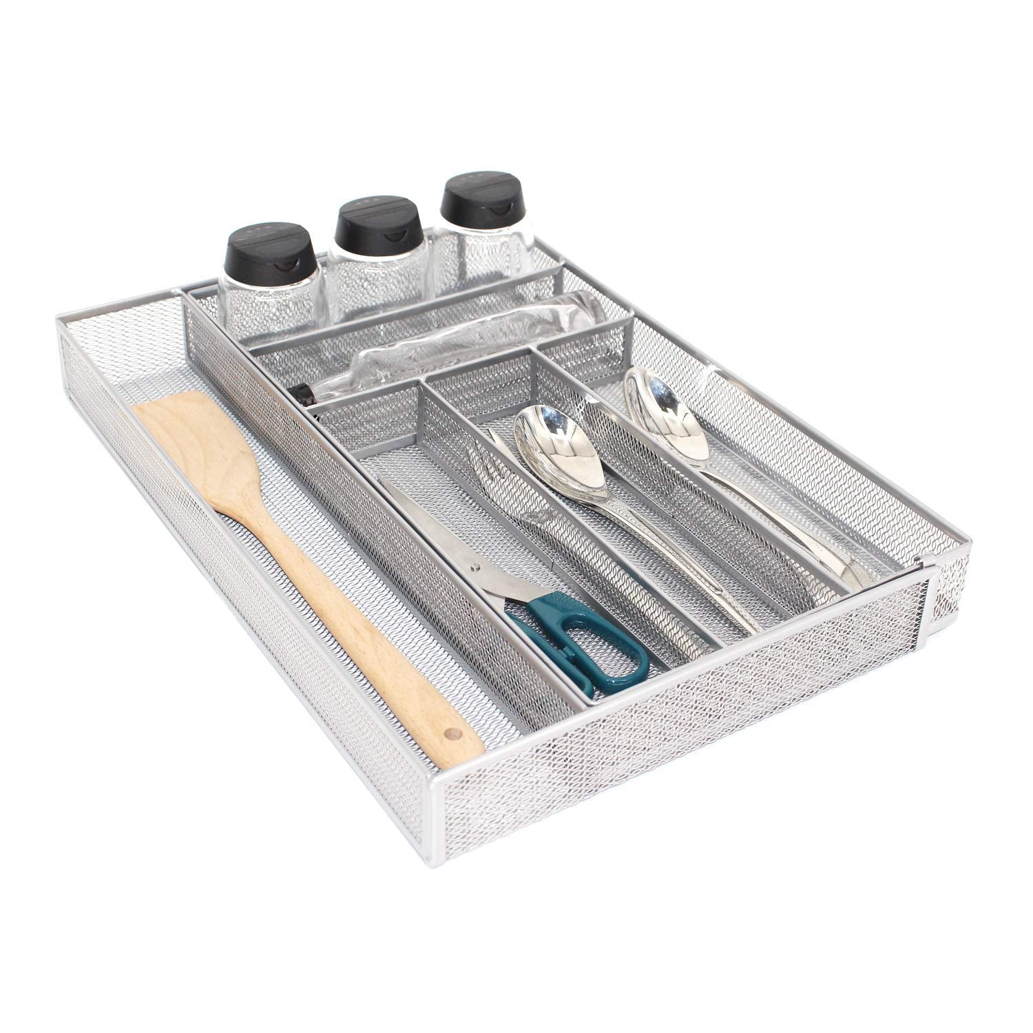 JANE EYRE long compartments fit forks, knives, spoons, and gadgets.