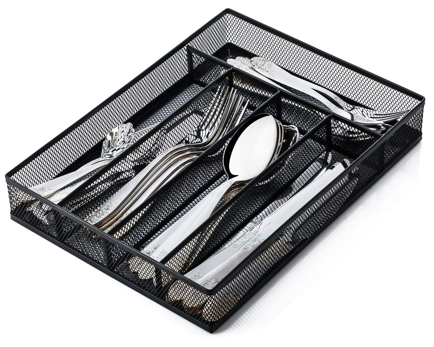 Jane Eyre Utensil Drawer Organizer with five compartments for neatly separated silverware