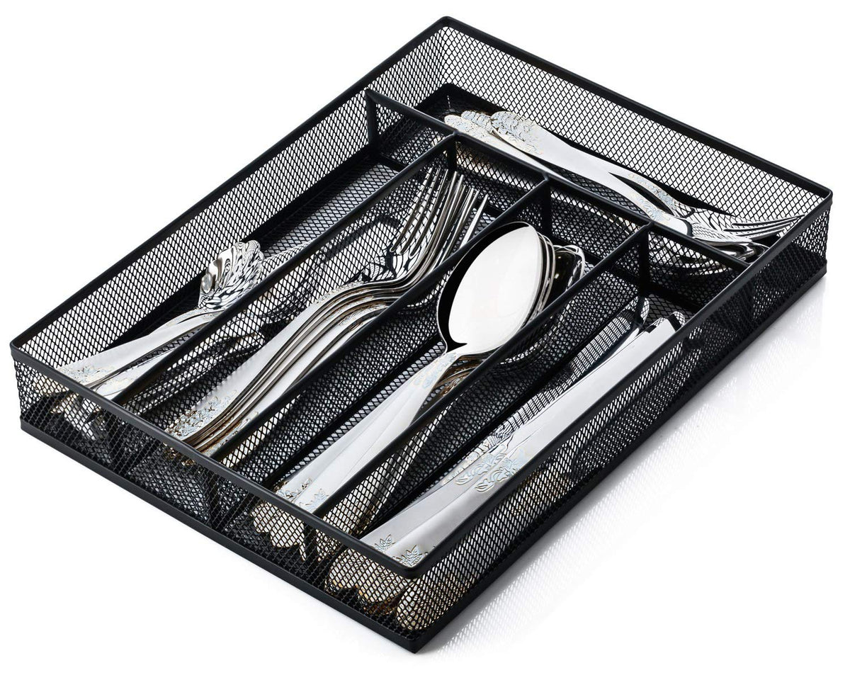 Jane Eyre Utensil Drawer Organizer with five compartments for neatly separated silverware