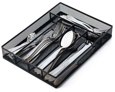 Jane Eyre Utensil Drawer Organizer with five compartments for neatly separated silverware