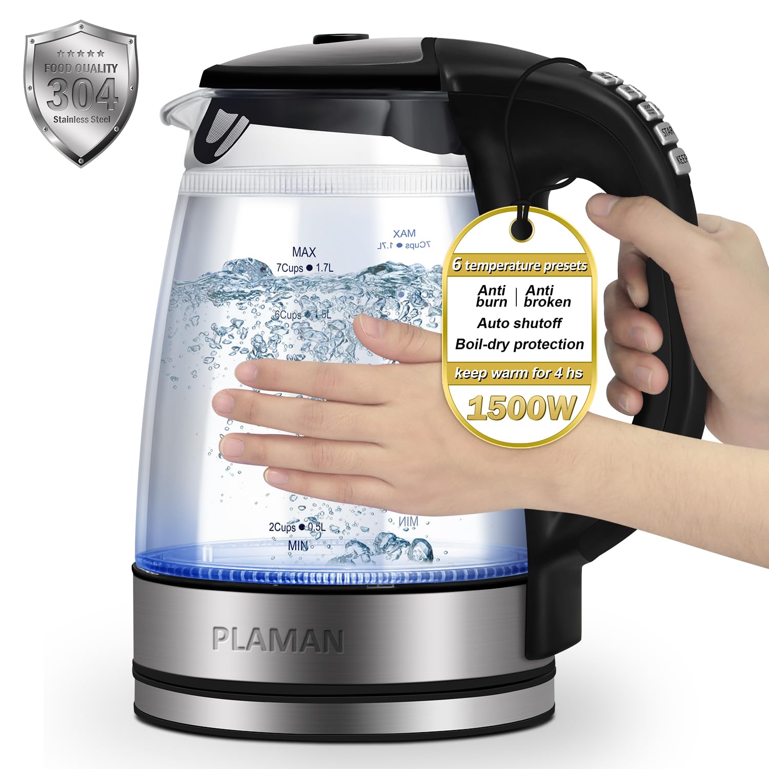JaneHome 1500W kettle enables precision brewing for perfect tea and coffee