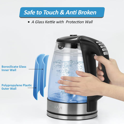 JaneHome 6 presets provide the right temp for tea and coffee
