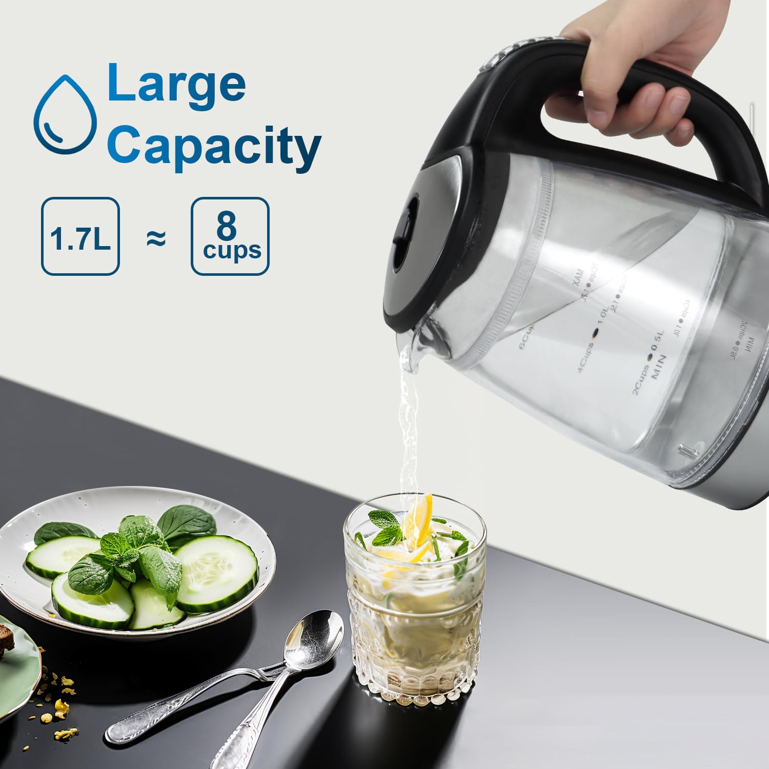 JaneHome boils 1L in about 4 minutes for busy mornings