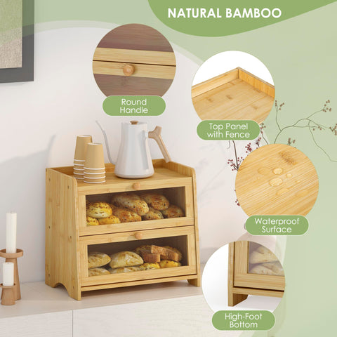JANSNIMEN bread box lid features a magnetic latch for smooth operation