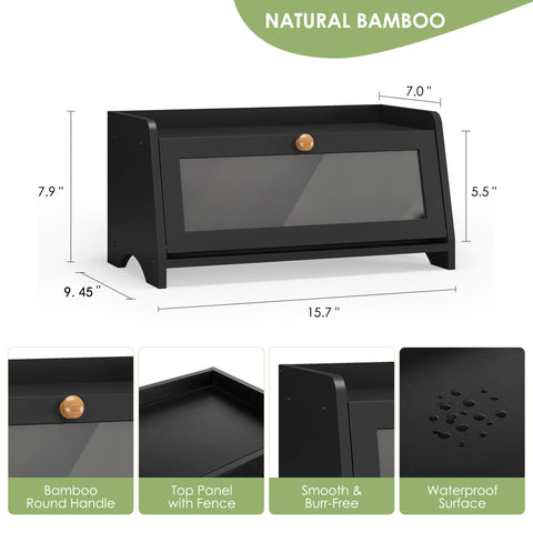 JANSNIMEN bread box with magnetic latch for secure, smooth access.
