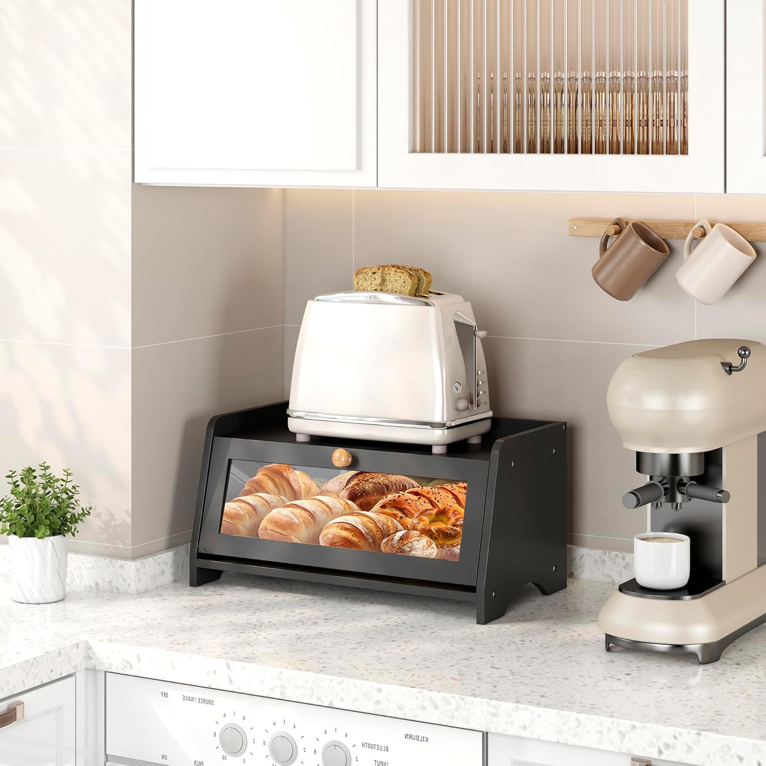 JANSNIMEN wood finish adds durable farmhouse charm to kitchen counters.