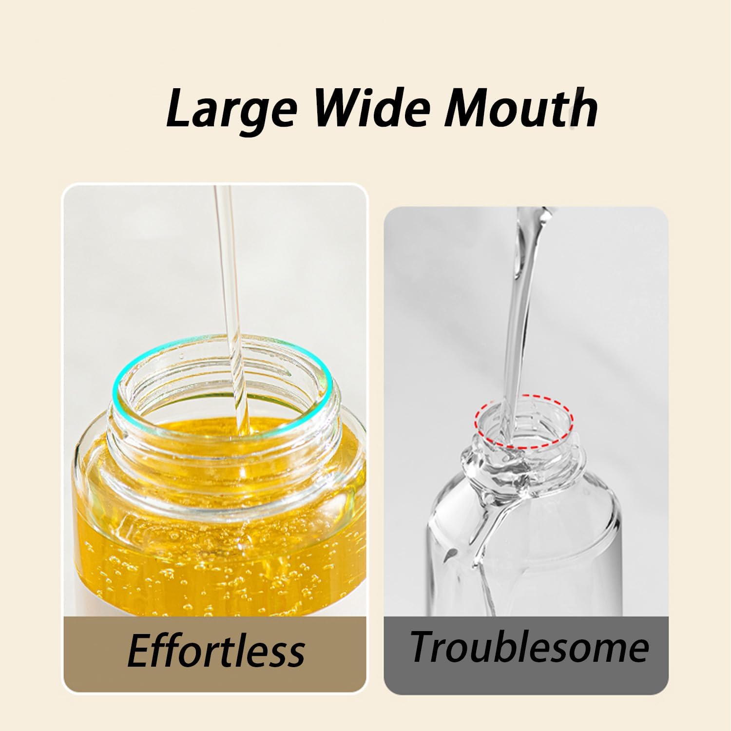 JANSSE glass bottle 500ml with clear oil level visible