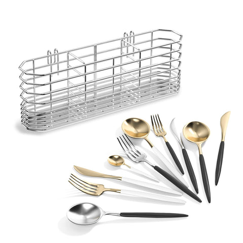 JAQ utensil holder fits most sinks and counters for versatility.