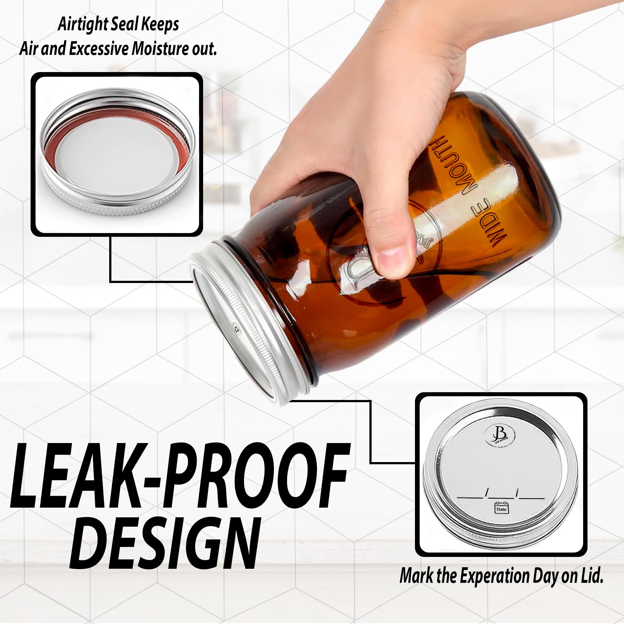 Jar Boss multi-use jars ideal for canning, fermenting, and meal prep.