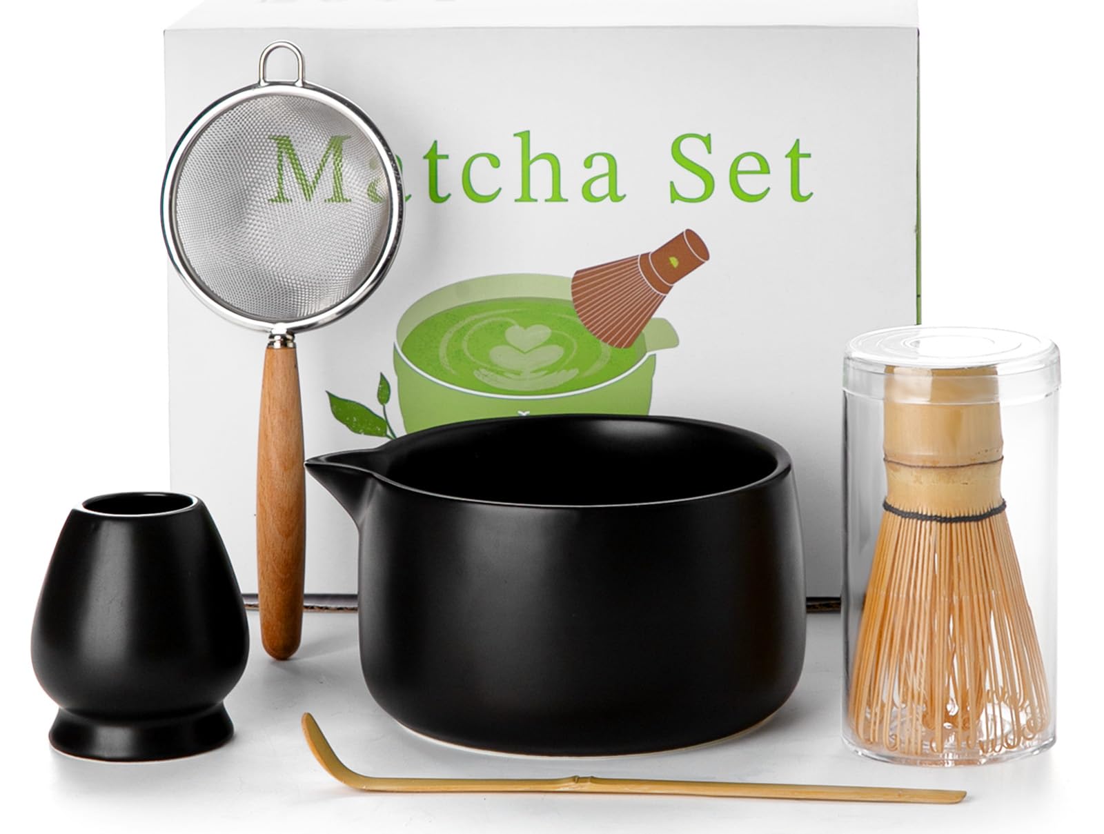 Jardin Tesoro 20oz matcha bowl with spout for smooth pours