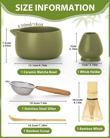Jardin Tesoro bamboo matcha whisk with 76 fine tines for frothing