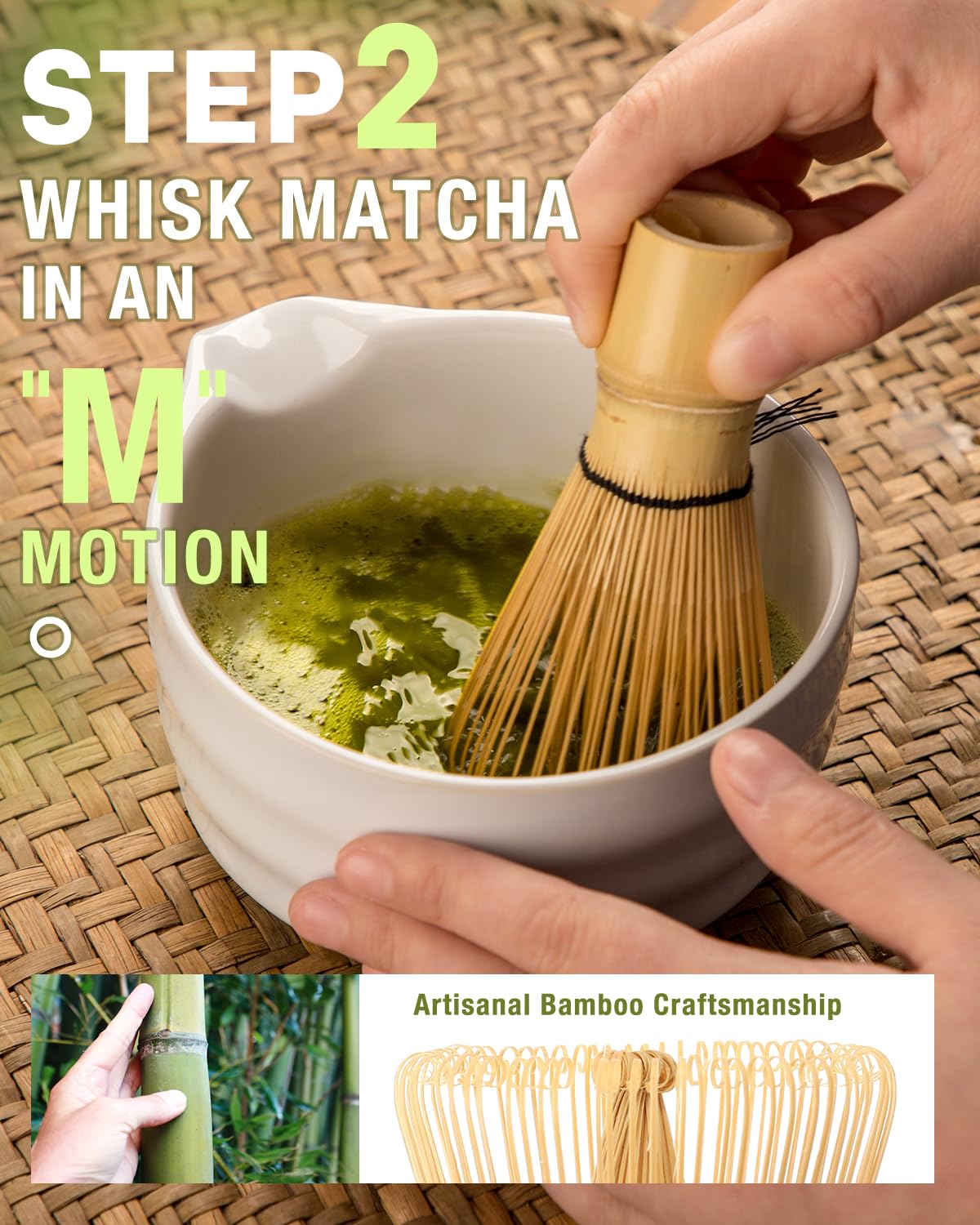 Jardin Tesoro bamboo scoop for precise matcha measurement