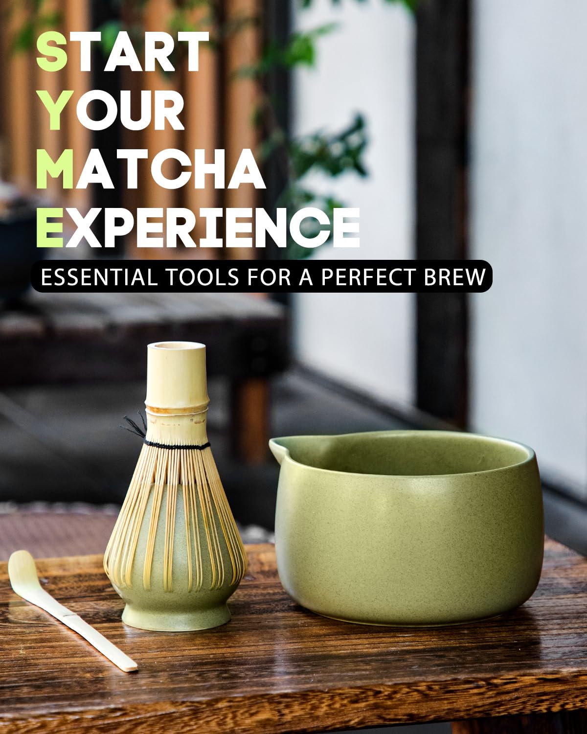 Jardin Tesoro bamboo scoop for precise, mess-free portioning