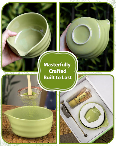 Jardin Tesoro ceramic whisk holder on a clean countertop.