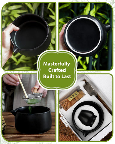 Jardin Tesoro ceramic whisk holder keeps tools organized on the bench