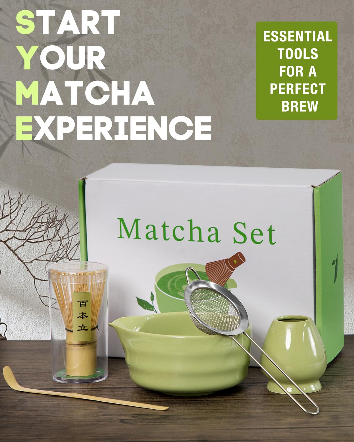 Jardin Tesoro matcha scoop for precise portions.