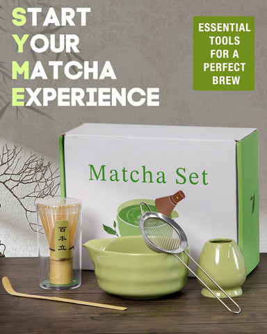 Jardin Tesoro matcha scoop for precise portions.