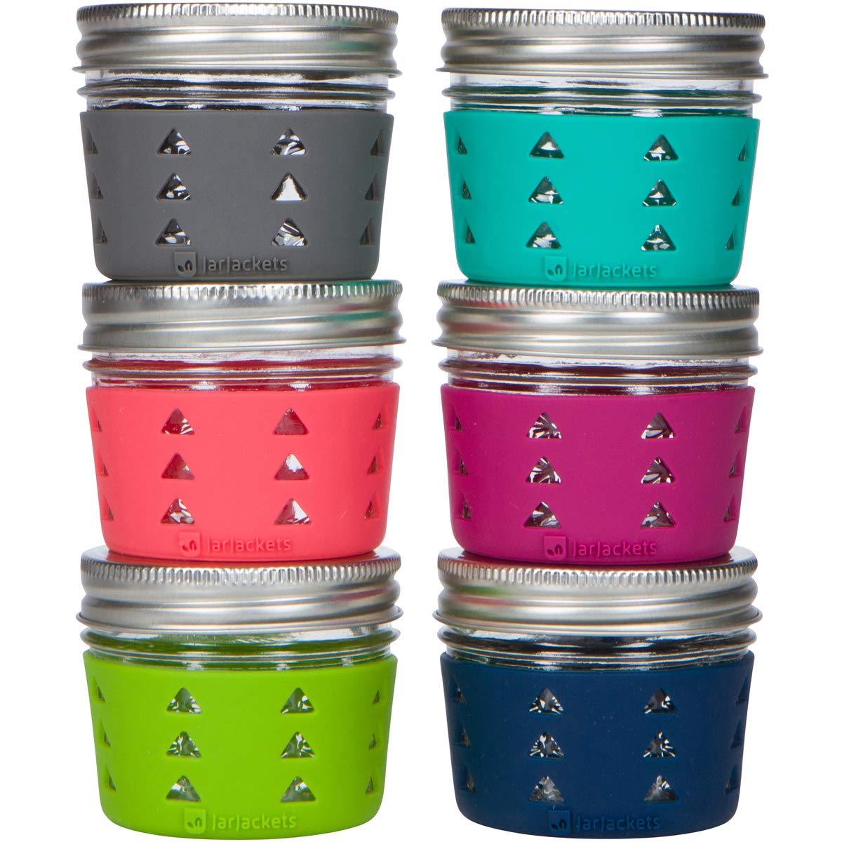 JarJackets silicone sleeve on a 4oz jar for a durable, grippy handle.