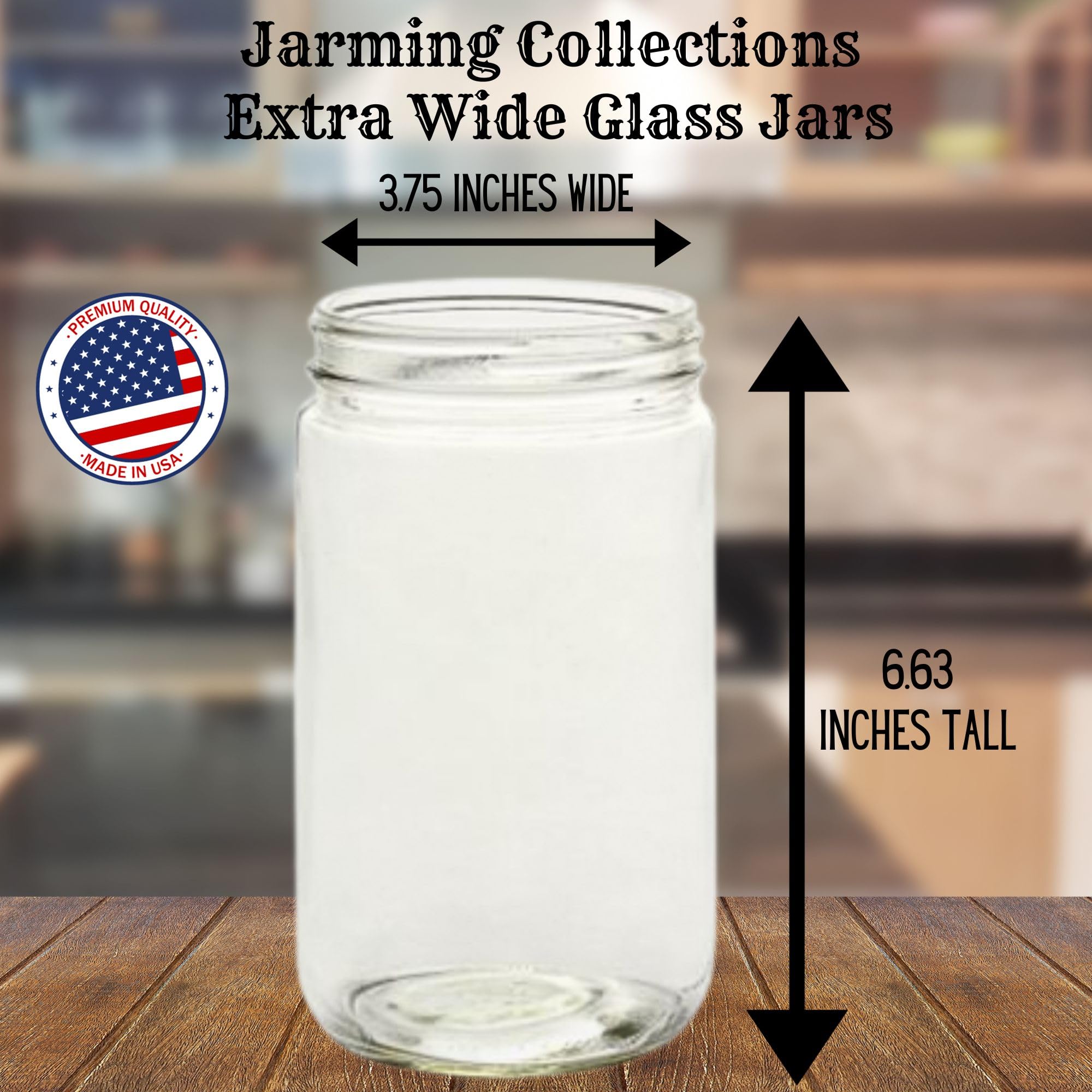 JARMING COLLECTIONS dishwasher-safe jar simplifies cleanup after use.
