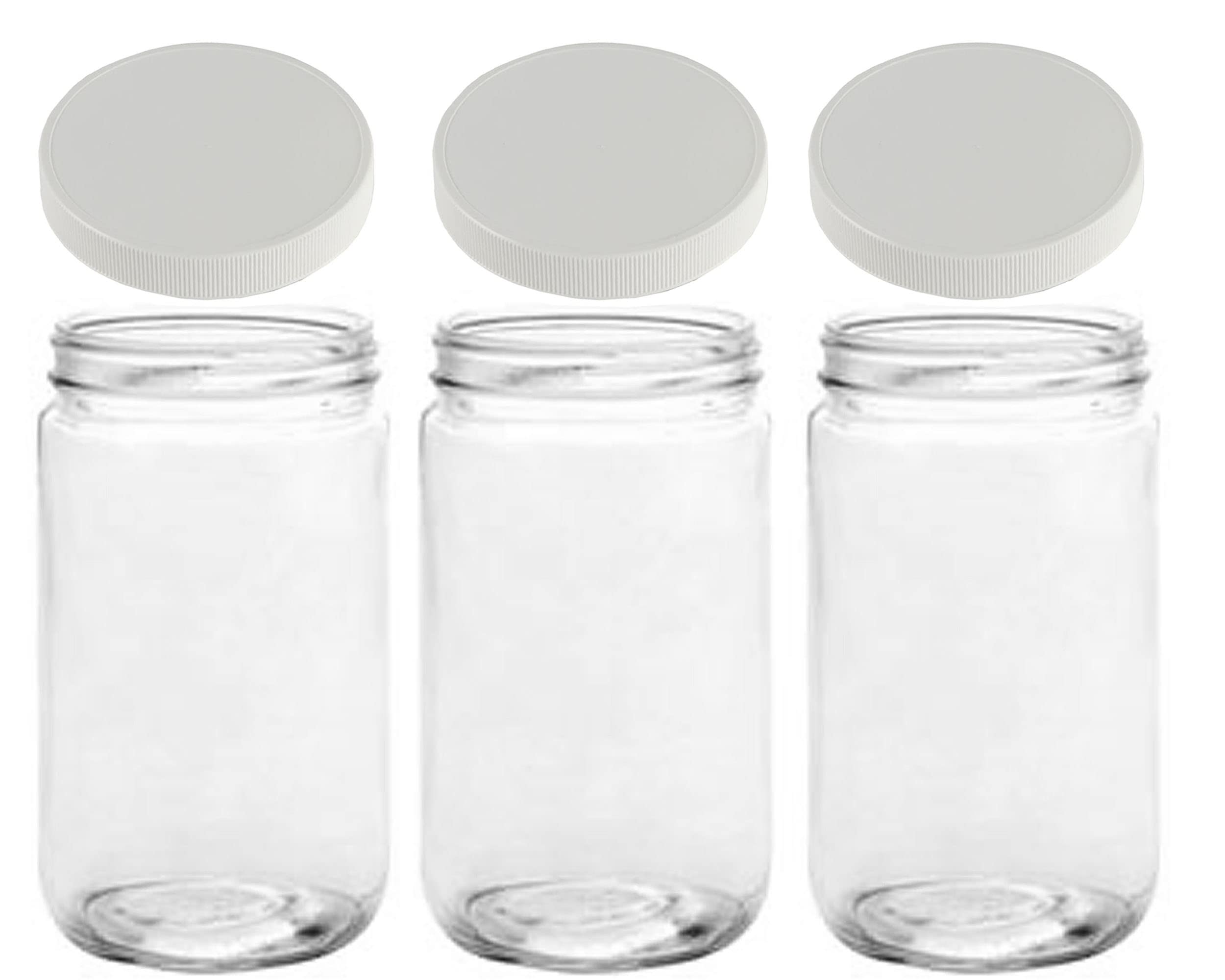 JARMING COLLECTIONS 32oz wide-mouth jar front view for easy filling and quick ingredient identification.