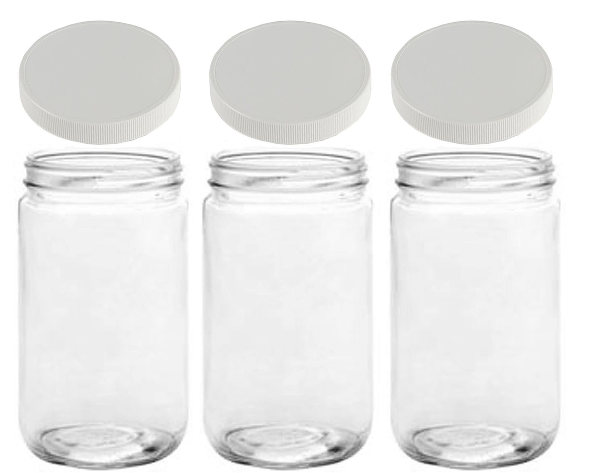 JARMING COLLECTIONS 32oz wide-mouth jar front view for easy filling and quick ingredient identification.