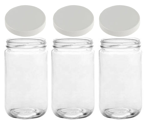 JARMING COLLECTIONS 32oz wide-mouth jar front view for easy filling and quick ingredient identification.