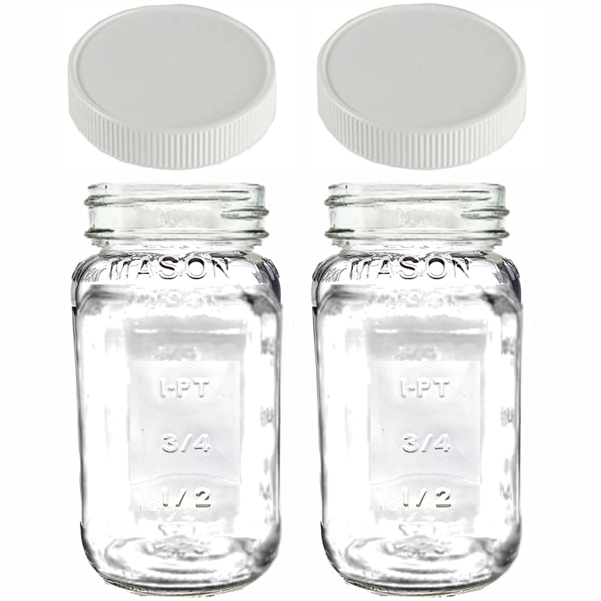 JARMING COLLECTIONS regular-mouth 24oz mason jar with lids for easy home storage.