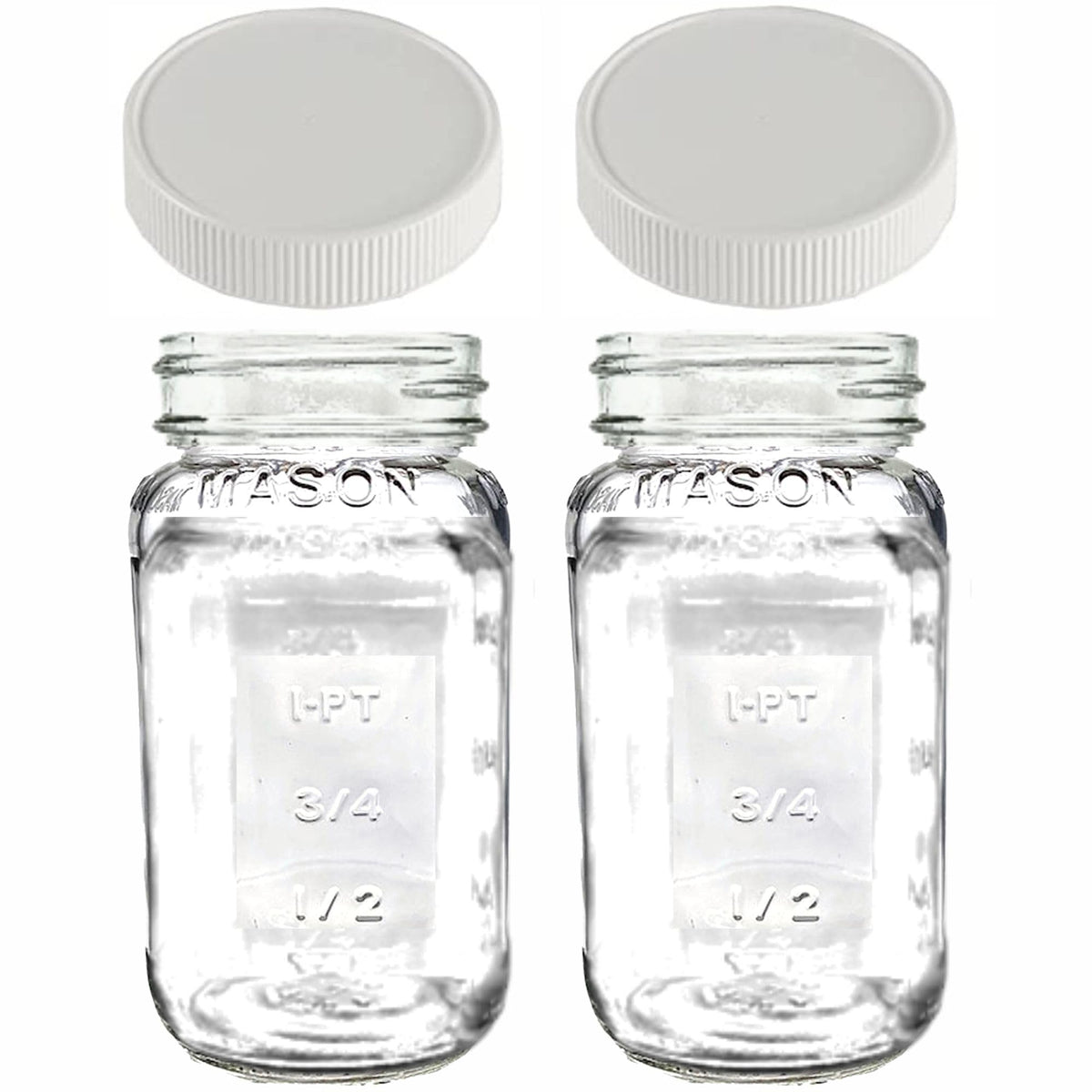 JARMING COLLECTIONS regular-mouth 24oz mason jar with lids for easy home storage.