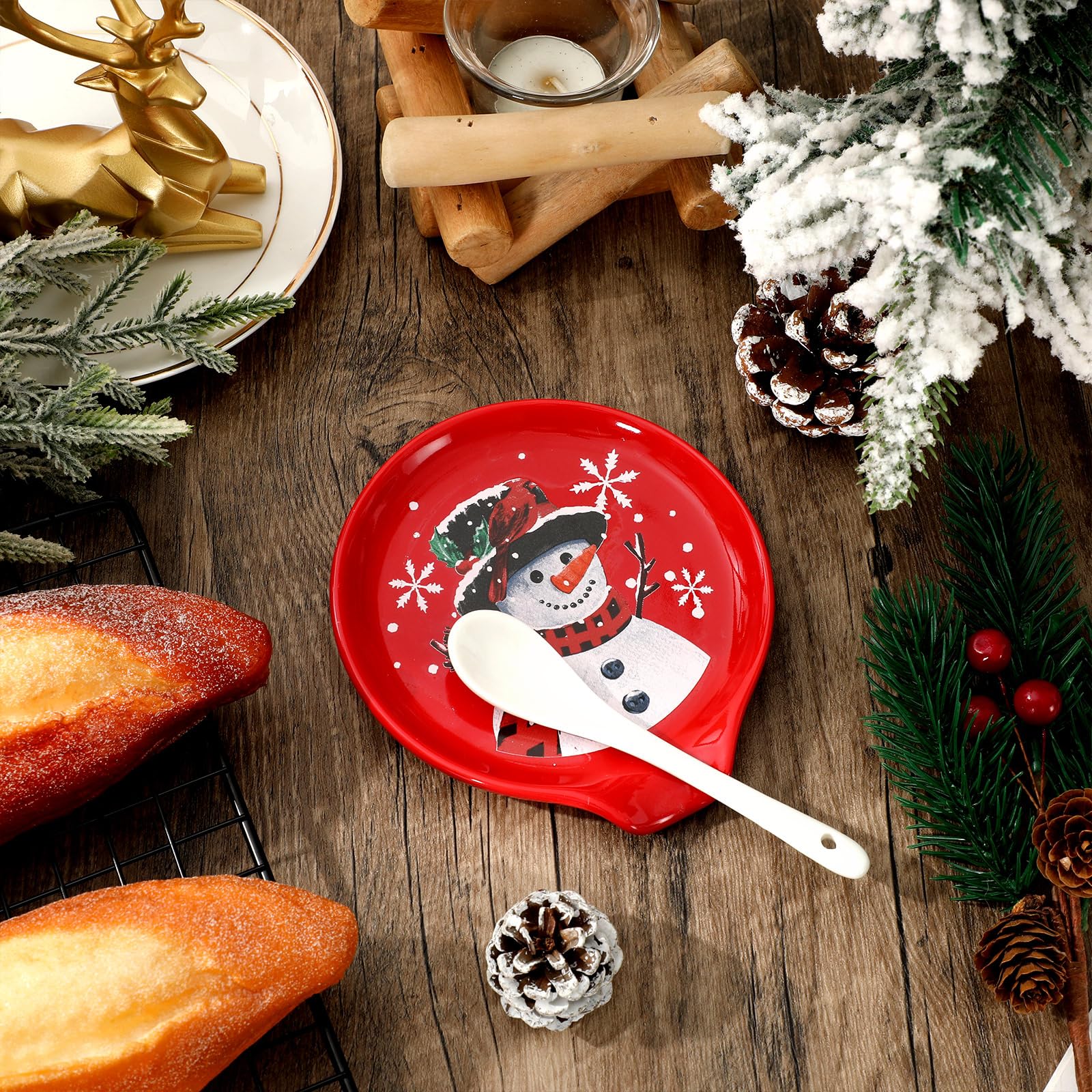 JarThenaAMCS 4.7-inch ceramic spoon rest fits spoons and small items neatly.
