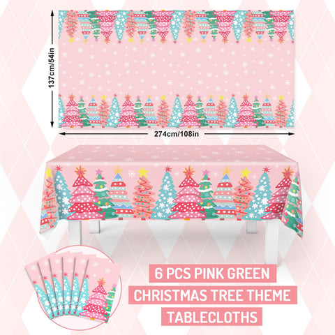 JarThenaAMCS Christmas tree design tablecloth brightens holiday tables