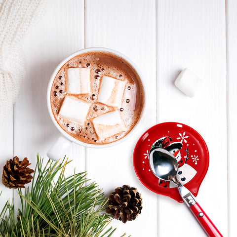 JarThenaAMCS holiday kitchen decor spoon rest offers festive charm for gatherings.