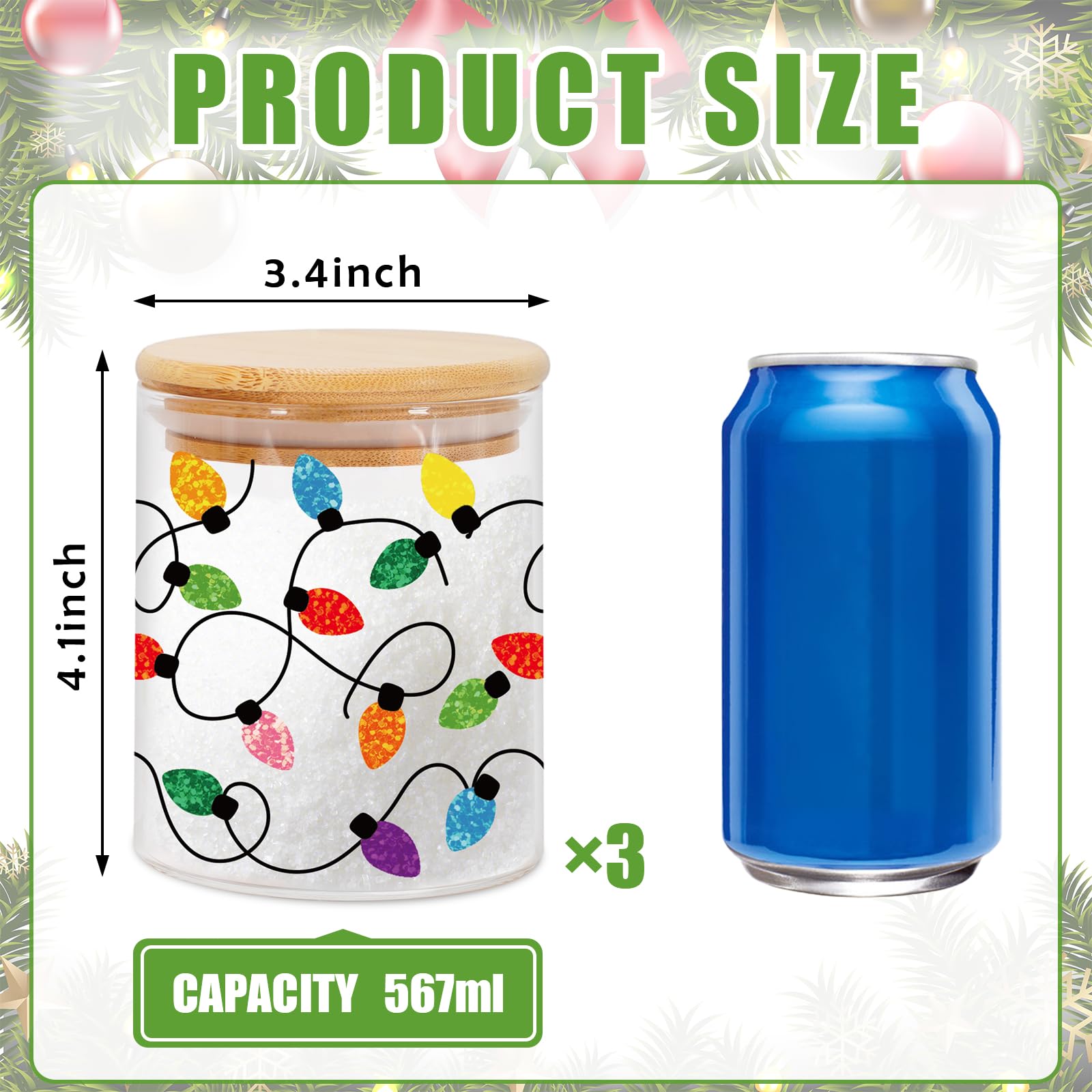 JarThenaAMCS laser light bulb design on clear jar adds festive flair