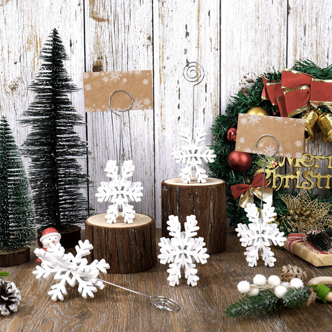 Snowflake table decor from JarThenaAMCS enhances winter party ambience.