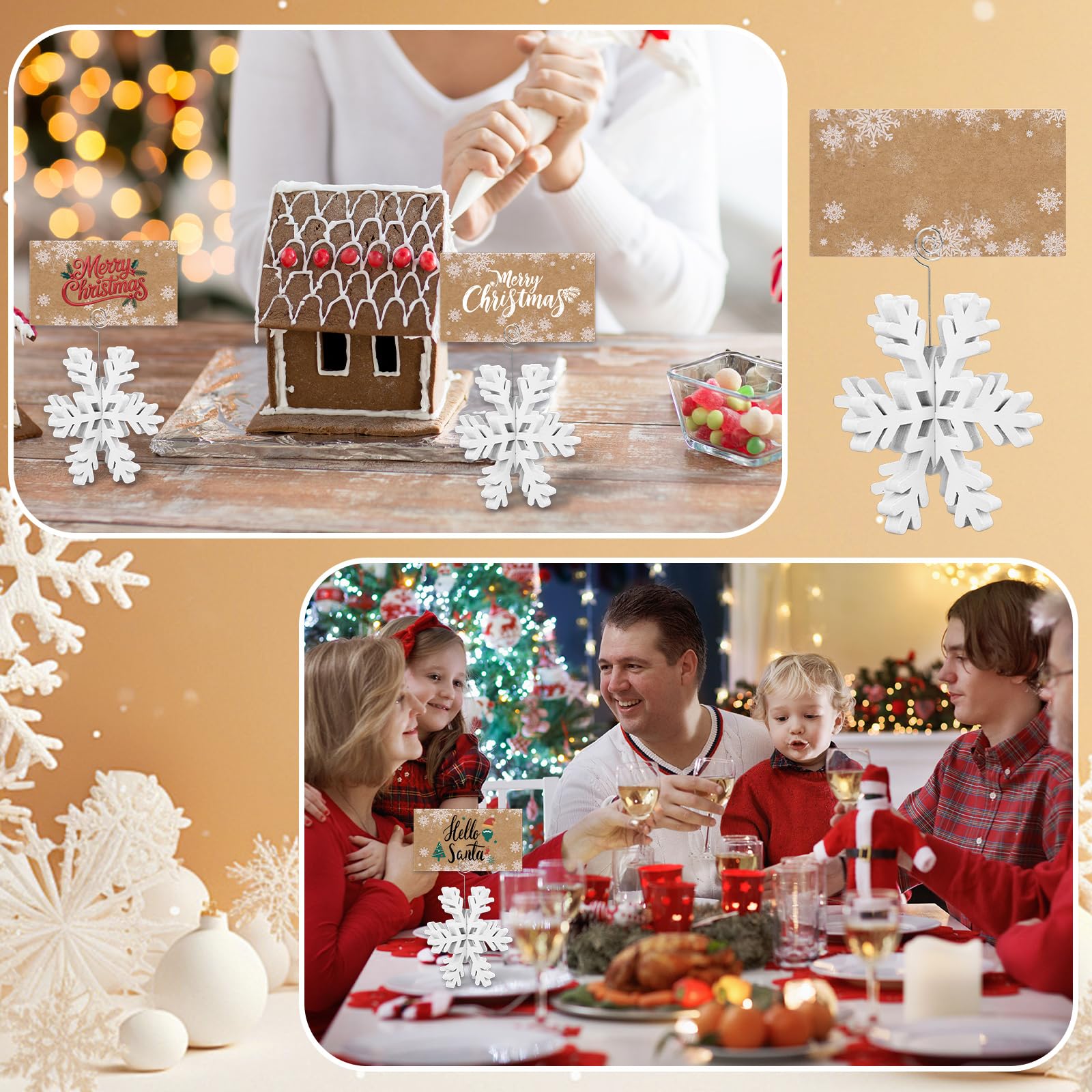 Winter party setup with JarThenaAMCS stands helps organize seating elegantly.