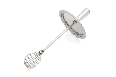 Jarware honey dipper lid demonstrates twist for drip-control.