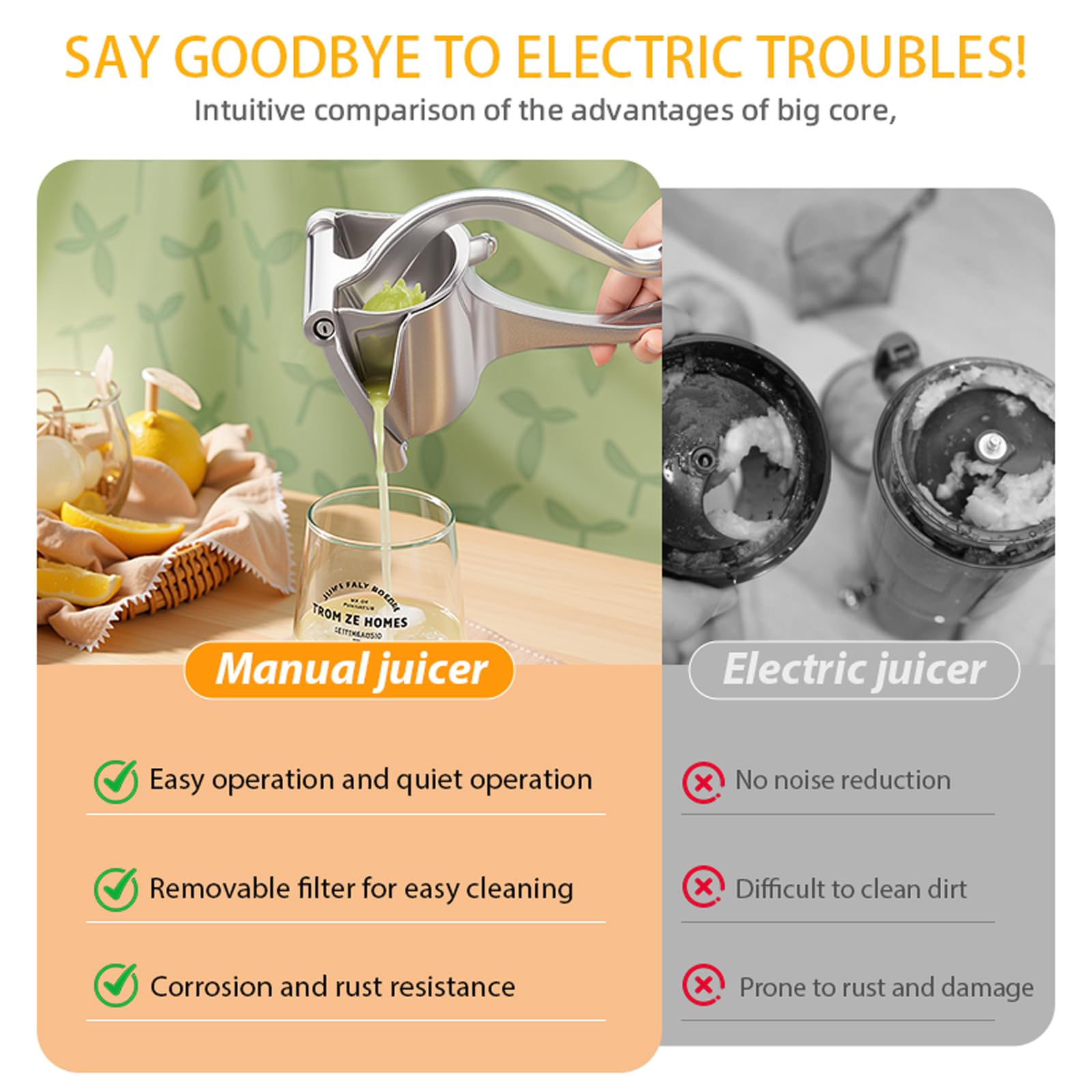 JASISS juicer detachable parts allow easy hand cleaning after use.