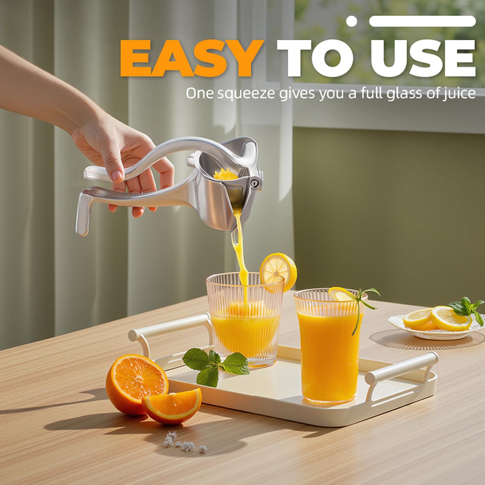 JASISS juicer handles lemons, limes, oranges and other fruits for versatile juice.