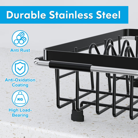 JASIWAY 9-slot rack dries pots, lids, cups and bowls quickly