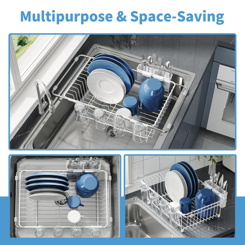 JASIWAY dish drying rack over sink saves counter space during meals
