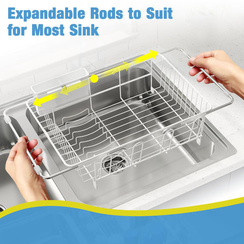 JASIWAY dish drying rack with utensil holder dries utensils neatly