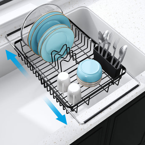 JASIWAY expandable sink drying rack over the sink for efficient air drying