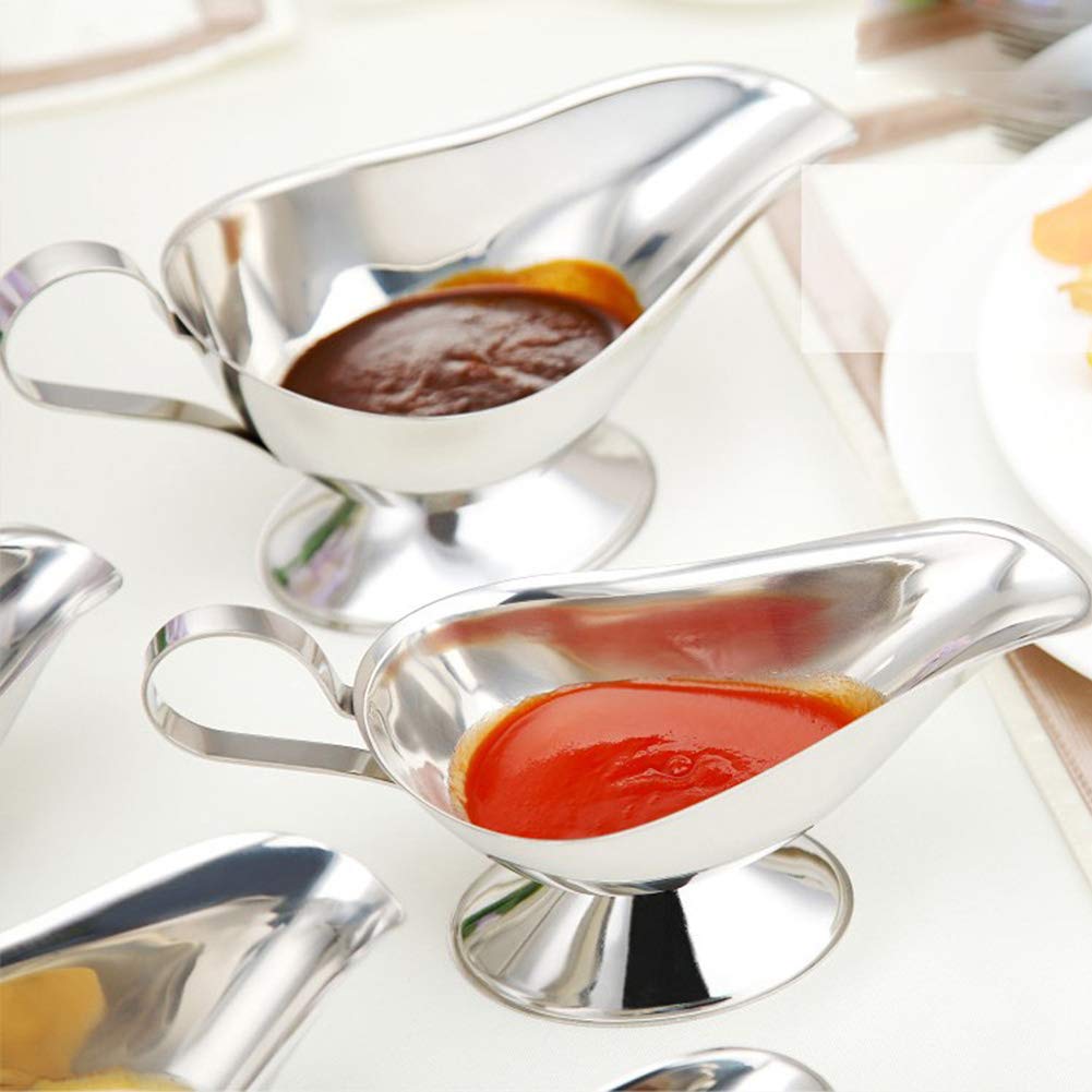 Jasni Liu gravy boat mouth opening makes sauce pouring clean and precise.
