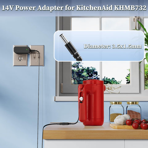 JATERSERN 14V AC adapter with US wall plug for KitchenAid