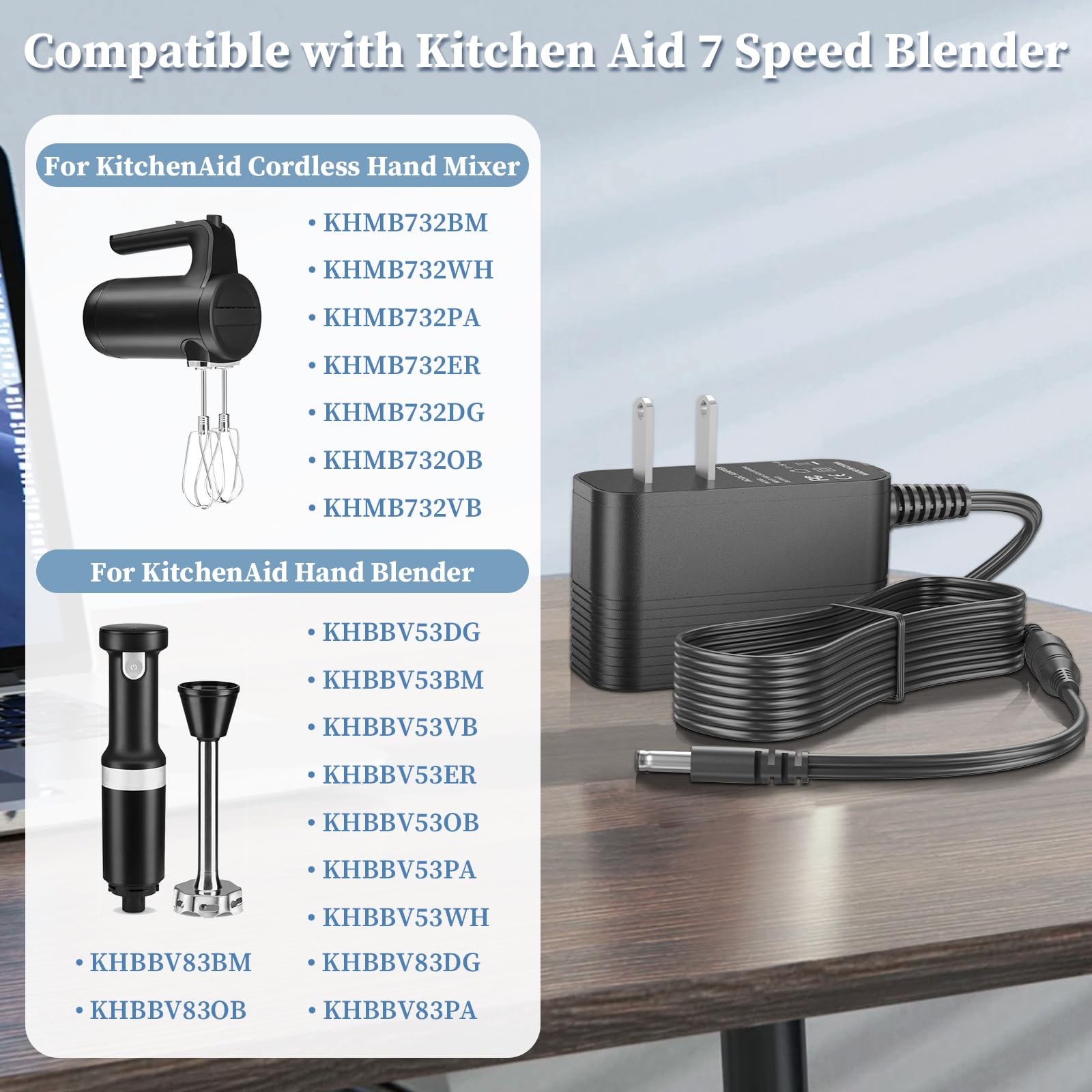 JATERSERN KHBBV53-series cordless hand blender adapter in use