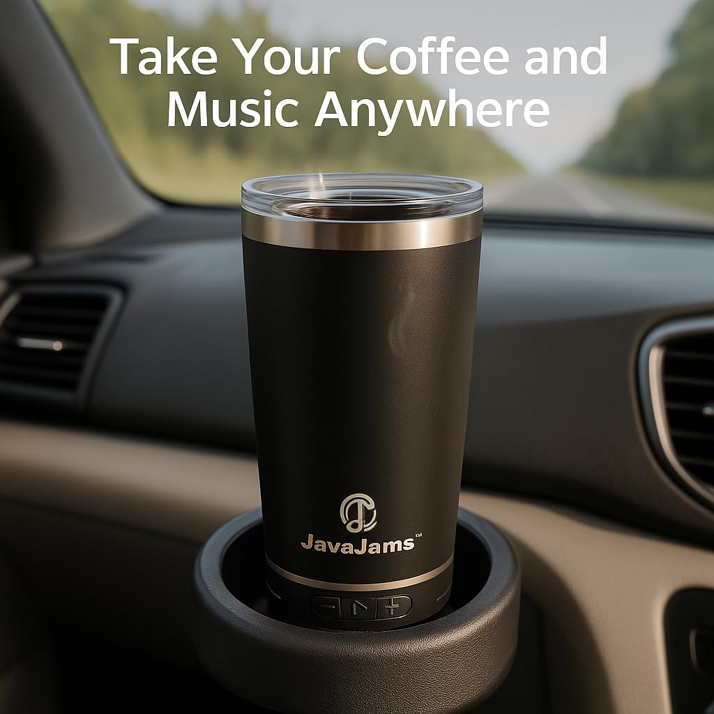 JavaJams portable coffee tumbler suited for gym sessions and travel