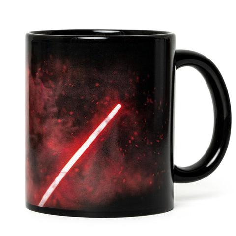Javaas Star Vader mug featuring artwork on all sides for immersive display.