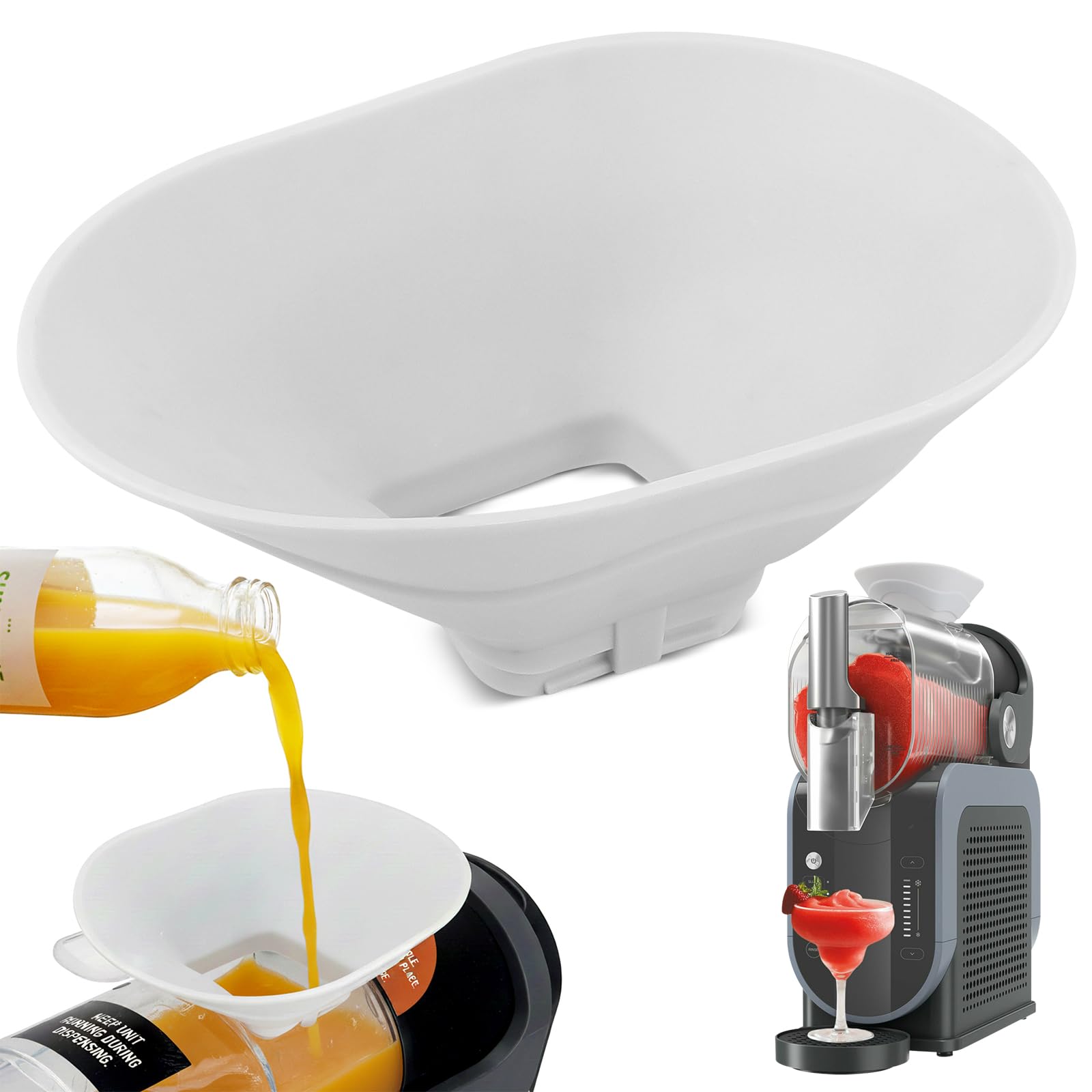 JAYOBGO anti-splash spout on Ninja Slushi reduces drips for a cleaner countertop.