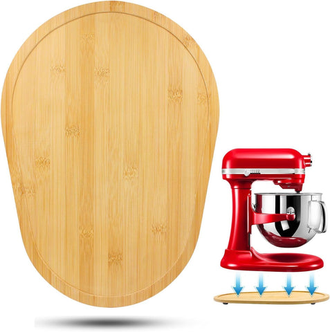 JAYOBGO Bamboo Slide Mat for KitchenAid 5-8 Qt Bowl Lift makes moving your heavy mixer easier.